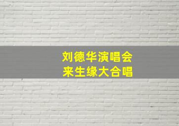 刘德华演唱会 来生缘大合唱